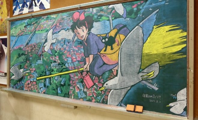 卒業生の感動するアニメ 黒板アート のクオリティが素晴らしいとtwitterで話題に Foundia ファウンディア